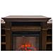 Camino Elettrico Caminetto Da Terra In Legno Noce L179 X P48 X H85 - Foto miniatura 2