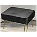 Pouf Salotto Camera Panca Design Moderno Modello Velvet In Tinta Unita Vari Colori Pouf Nero - Foto miniatura 3