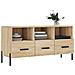 Mobile Porta Tv Rovere Sonoma 102x36x50 Cm In Legno Multistrato - Foto miniatura 3