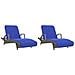 Asciugamani Da Spiaggia 2pz Blu Reale 75x200 Cm Tessuto 400 Gsm - Foto miniatura 2