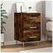 Comodino Rovere Fumo 40x40x66 Cm In Legno Multistrato - Foto miniatura 1