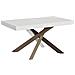 Tavolo Allungabile 90x160/420 Cm Volantis Telaio Gambe 4 Colori (c) - Bianco Frassino - Foto miniatura 1