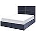 Letto Matrimoniale Con Contenitore Velluto Nero 140 X 200 Cm Vernoyes - Foto miniatura 2