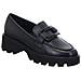 Oxford Loafers Mocassino Pelle Scarpe Donna Nero Eu 40, 12-21703-01 - Foto miniatura 1