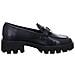 Oxford Loafers Mocassino Pelle Scarpe Donna Nero Eu 40, 12-21703-01 - Foto miniatura 2