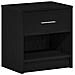 Comodino Con Cassetto Nero 39x28x41 Cm - Foto miniatura 2