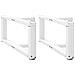 Gambe Tavolino Da Caffè A T 2 Pz Bianco 60x25x(30-31)cm Acciaio - Foto miniatura 1