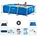 Piscina Fuori Terra - Rettangolo - 260x160x65 Cm - Blu - Include Accessori Coordinati A109 - Foto miniatura 1
