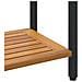 Tavolo da Esterno Naturale e Nero 35x80x75 cm in Legno Massello e Acciaio - Foto miniatura 9