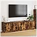 Mobile TV con LED Rovere Affumicato 180x38x49 cm Legno Ingegnerizzato - Foto miniatura 2