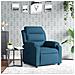 Poltrona Reclinabile Blu in Velluto - Foto miniatura 2