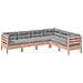 Set Divani Giardino 6 pz Cuscini Legno Massello Abete Douglas - Foto miniatura 1