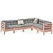 Set Divani Giardino 6 pz Cuscini Legno Massello Abete Douglas - Foto miniatura 2