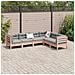 Set Divani Giardino 6 pz Cuscini Legno Massello Abete Douglas - Foto miniatura 3