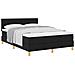 Letto A Molle con Materasso Nero 160x200 cm Tessuto - Foto miniatura 1