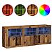 Credenza con Luci LED Legno Vecchio 181,5x37x67 cm Legno Ingegnerizzato - Foto miniatura 4