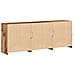 Credenza con Luci LED Legno Vecchio 181,5x37x67 cm Legno Ingegnerizzato - Foto miniatura 8