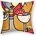 Set Di 2 Copricuscini 45x45 Cm Ricamati Art Nyssia - Foto miniatura 1