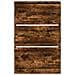Scarpiera Rovere Fumo 80x21x125,5 cm in Legno Multistrato - Foto miniatura 5