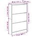 Scarpiera Rovere Fumo 80x21x125,5 cm in Legno Multistrato - Foto miniatura 9
