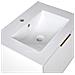 Mobiletto Con Lavabo Con Impugnatura Dorata Tilcara 60 Cm Bianco - Foto miniatura 6
