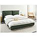 Letto Ad Acqua Tessuto Bajonna 160 X 200 Cm Verde Scuro - Foto miniatura 1