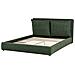 Letto Ad Acqua Tessuto Bajonna 160 X 200 Cm Verde Scuro - Foto miniatura 3