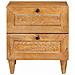 Comodino Marrone chiaro 40 x 33 x 46 cm legno massello di mango - Foto miniatura 4