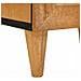 Comodino Marrone chiaro 40 x 33 x 46 cm legno massello di mango - Foto miniatura 9