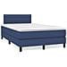Giroletto a Molle con Materasso Blu 120x190 cm in Tessuto - Foto miniatura 2