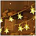 Catena Luminosa A Stella 20m 200 Led Con Connettore Finale, Spina, 8 Modalità, Bianco Caldo - Foto miniatura 4