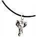 Collana Talismano In Pelle E Argento Placcato - Foto miniatura 2