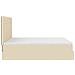 Struttura Letto Pouf con Materassi Crema 160x200 cm in Tessuto - Foto miniatura 9