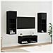 Mobiletti TV da Parete 4 pcs Rovere Nero 40 x 30 x 30 cm - Foto miniatura 2