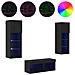 Mobiletti TV da Parete 4 pcs Rovere Nero 40 x 30 x 30 cm - Foto miniatura 4