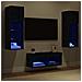 Mobiletti TV da Parete 4 pcs Rovere Nero 40 x 30 x 30 cm - Foto miniatura 5