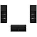 Mobiletti TV da Parete 4 pcs Rovere Nero 40 x 30 x 30 cm - Foto miniatura 9