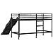 Letto loft per bambini con scivolo Nero e antracite 90 x 190 cm - Foto miniatura 7