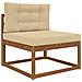 Cuscino per divano da esterno 2 pcs Beige Poliestere - Foto miniatura 3