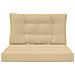 Cuscino per divano da esterno 2 pcs Beige Poliestere - Foto miniatura 6