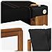 Set di divani da esterno con cuscino 5 pcs Naturale e Nero - Foto miniatura 7