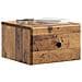 Mobiletto da notte a muro Legno antico 34,5 x 33 x 20 cm - Foto miniatura 2