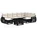 Set Divano da Giardino 10 pz Nero e Bianco Crema polyrattan - Foto miniatura 1