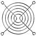 Case acc Fan Grills 90mm - Foto miniatura 1