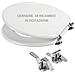 Sedile Wc Mdf Bianco Universale Sedix Plus Con 2 Coppie Di Cerniere Cromo In Dotazione Come Ricambio - Foto miniatura 2