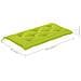 Panca da Giardino con Cuscino Verde Brillante 112 cm Legno Teak - Foto miniatura 4
