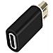 Adattatore Di Ricarica Lighning Femmina A Micro-usb Maschio Compatto Nero - Foto miniatura 5