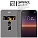 Custodia Compatibile Con Sony Xperia 10 Ii (2. Version) In Grigio Chiaro Marrone - Coperchio Protettiva Con Chiusura Magnetica, Funzione Stand E Tasca Per Le Carte - Foto miniatura 4