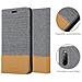 Custodia Compatibile Con Sony Xperia 10 Ii (2. Version) In Grigio Chiaro Marrone - Coperchio Protettiva Con Chiusura Magnetica, Funzione Stand E Tasca Per Le Carte - Foto miniatura 6