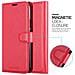 Custodia Compatibile Con Honor Magic 2 In Rosso Carminio - Coperchio Protettiva Con Chiusura Magnetica, Funzione Stand E Tasca Per Le Carte - Foto miniatura 5